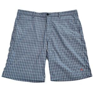 Tommy Bahama Men's Size 38 Boracay Plaid Shorts Blue White Stretch Nylon Golf